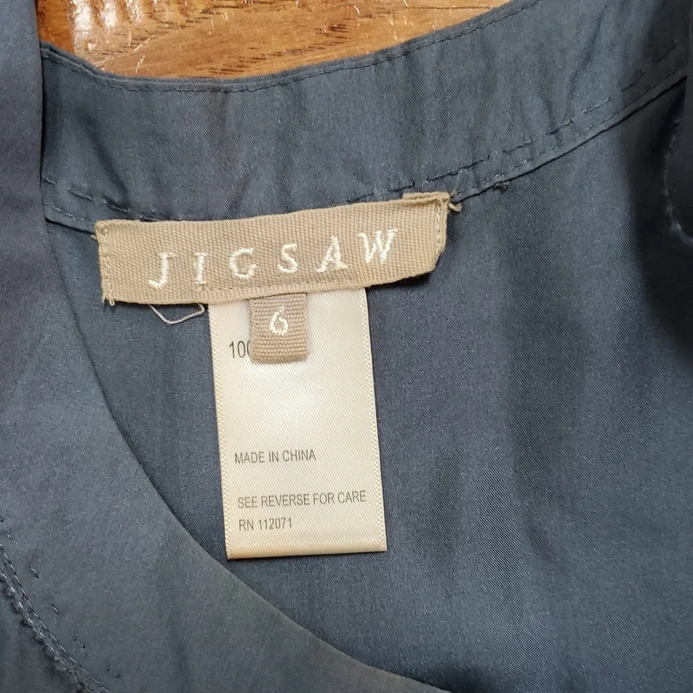 Jigsaw Silk Blue Sleeveless Tank Dress - Picture 3 of 9